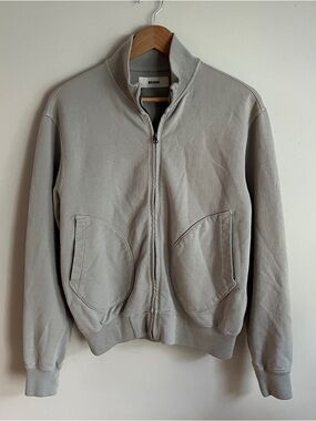 Buck Mason Welterweight Zip Bomber Track Jacket Sweatshirt Mens M Split Pocket